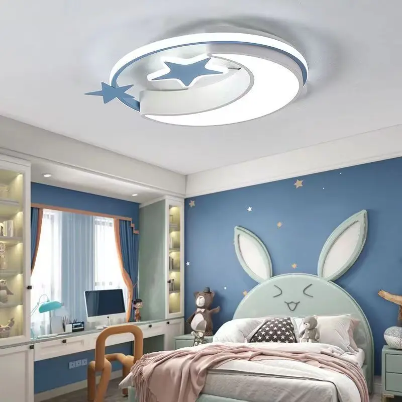 Moon Star Led Ceiling Light Kid Room Light Fixture Baby Room Light Girl Lamp Kid Room Ceiling Lamp For Children Bedroom Lighting - Image 3