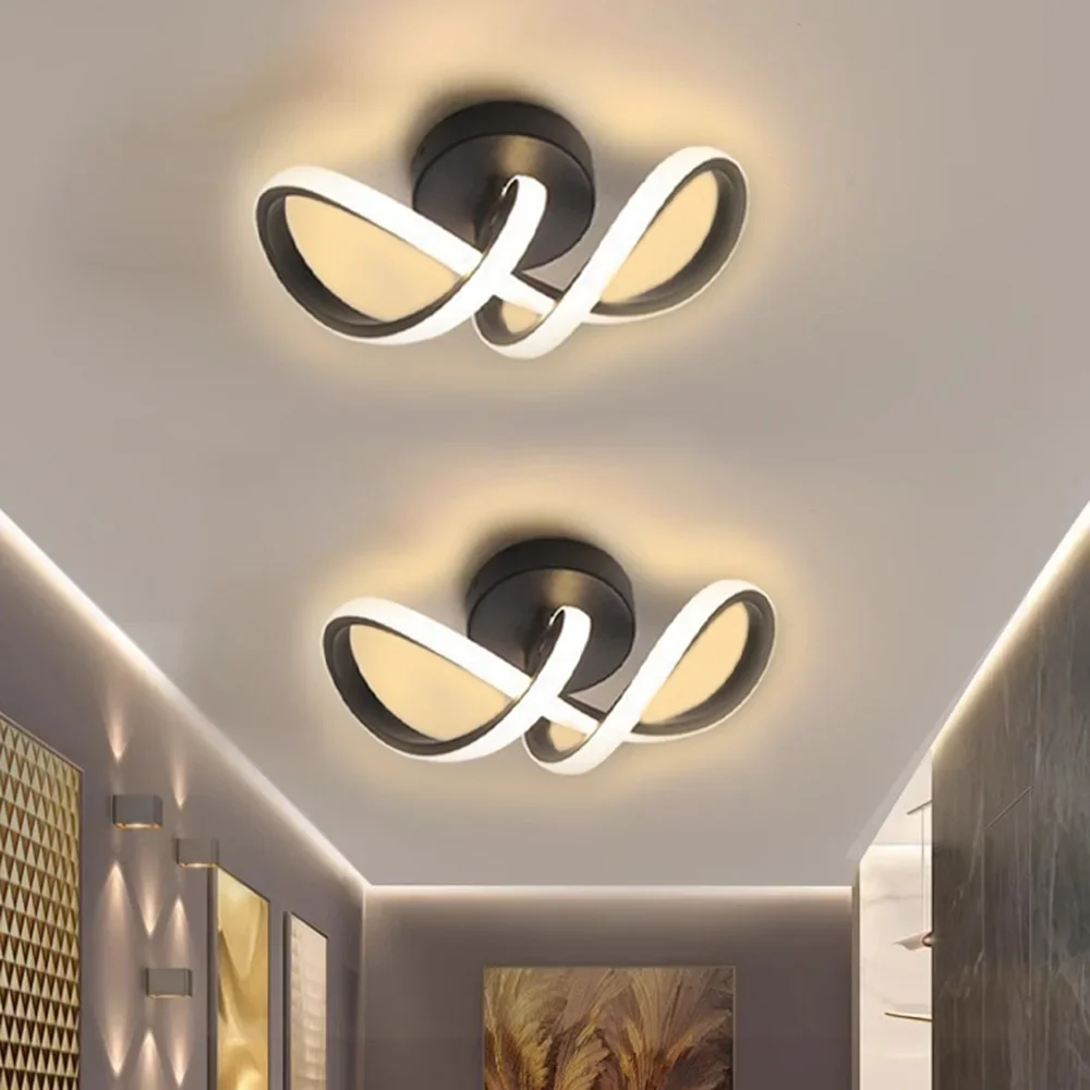LED Aisle Ceiling Lights Modern Chandelier Three Colors Lamp Minimalist Lamps For Bedroom Light Surface Installation Dining Room