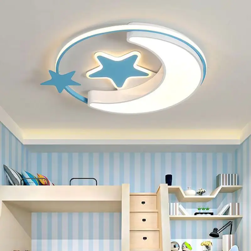 Moon Star Led Ceiling Light Kid Room Light Fixture Baby Room Light Girl Lamp Kid Room Ceiling Lamp For Children Bedroom Lighting - Image 5
