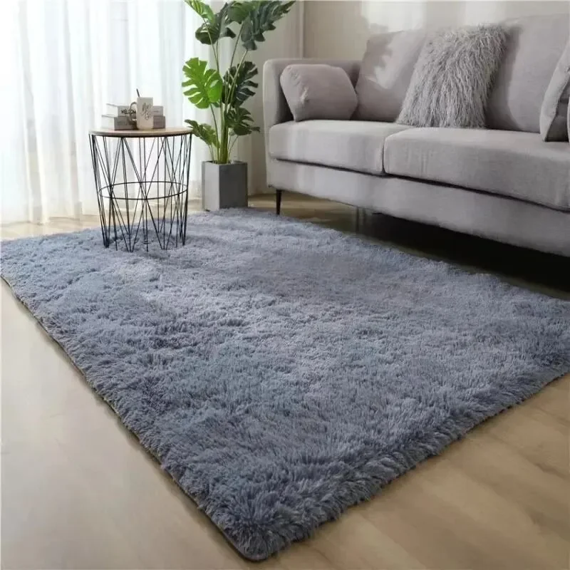 Gradient Silk Wool Bedside Rug Children's Room Living Room Bedroom Non-slip Machine Washable Not Easy to Lose Hair Carpet - Image 2