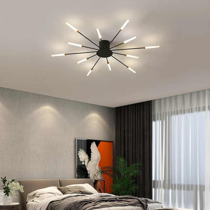 Living Room Light LED Ceiling Lamp Modern Indoor Lighting Acrylic Nordic Creative Fan-shaped Bedroom Fixture Home Decor Kid Room - Image 5