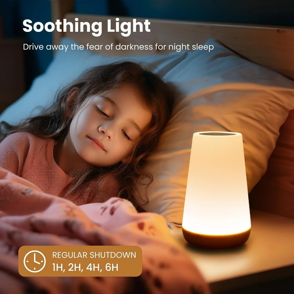 Usb Rechageable Dimmable Touch Lamp Bedroom Portable Table Bedside Night Lamp 13 RGB Colors Night Lights Baby Kids Night Light - Image 2