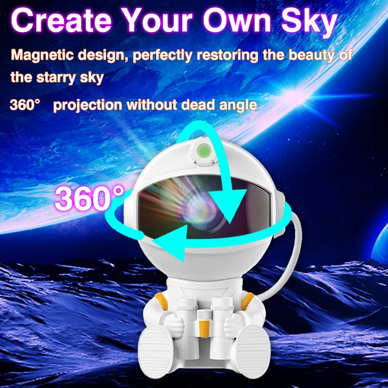 Astronaut Projector Galaxy Starry Night Lights for Bedroom LED Nebula Lamp Decoration Child Adult Holiday Gift - Image 3
