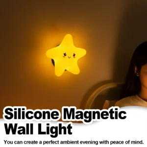 Rechargeable Silicone Led Night Light Wall Lamp Decorative Portable For Bedroom Cute Moon Bedside Baby Dimmable Nursery Sleeping